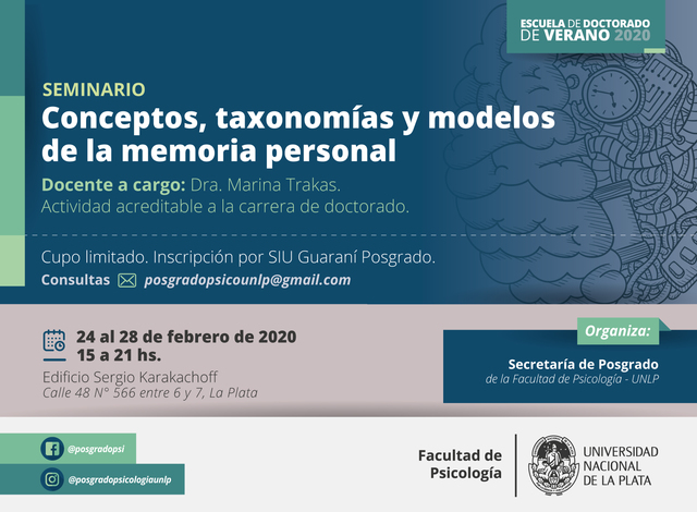 Cursos y Seminarios de Posgrado Psicología 2020 Cursos y Seminarios de Posgrado Psicología 2020