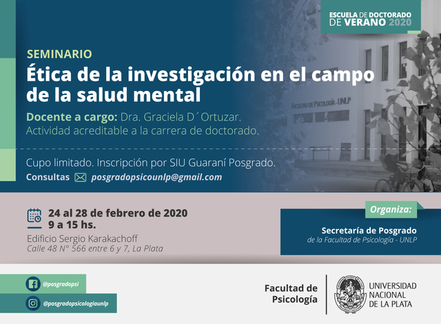 Cursos y Seminarios de Posgrado Psicología 2020 Cursos y Seminarios de Posgrado Psicología 2020