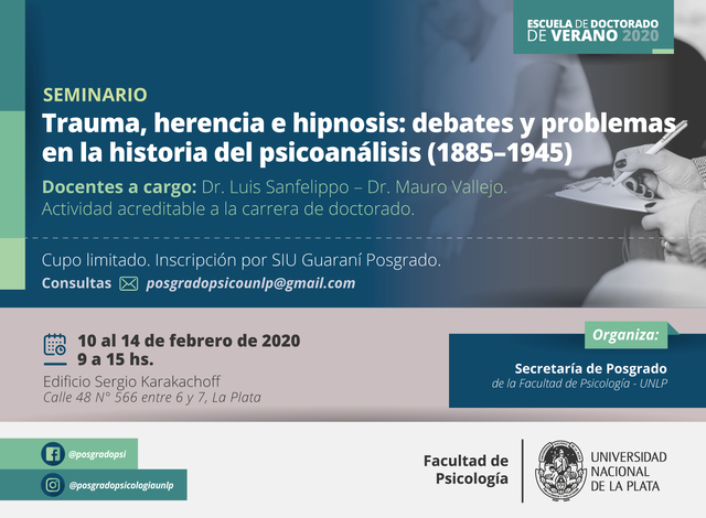 Cursos y Seminarios de Posgrado Psicología 2020 Cursos y Seminarios de Posgrado Psicología 2020