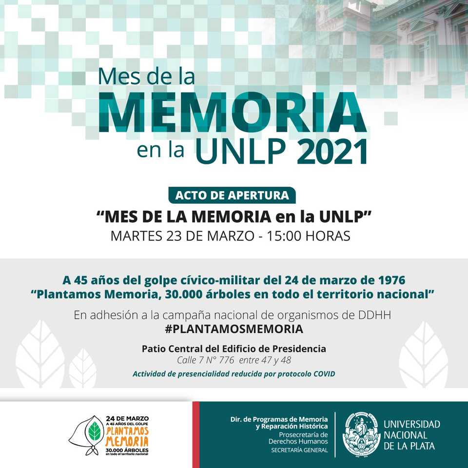 Mes de la Memoria 2021 en la UNLP