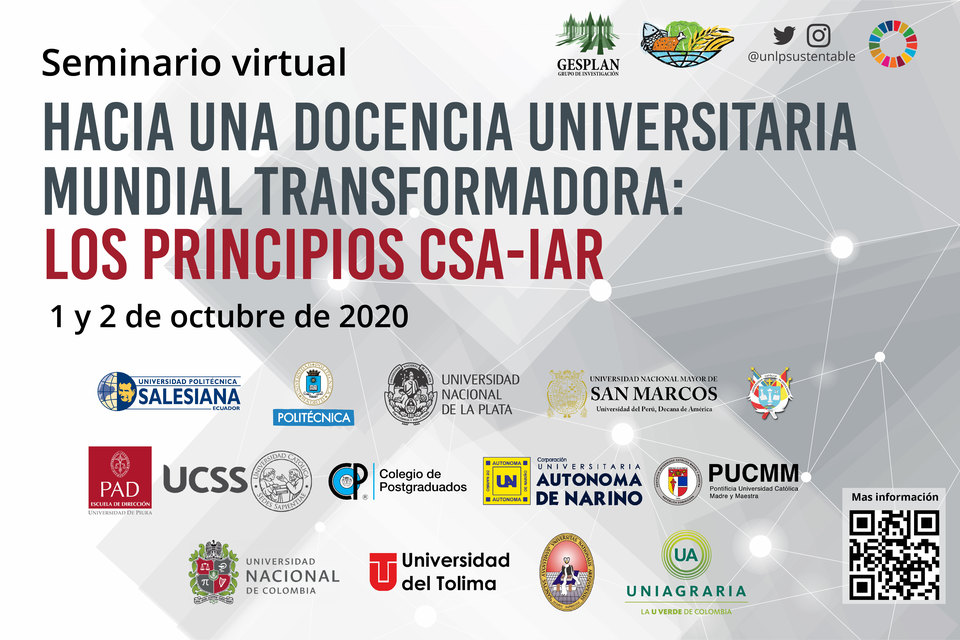 Seminario virtual "Hacia una docencia universitaria mundial transformadora: Los Principios CSA-IAR"
