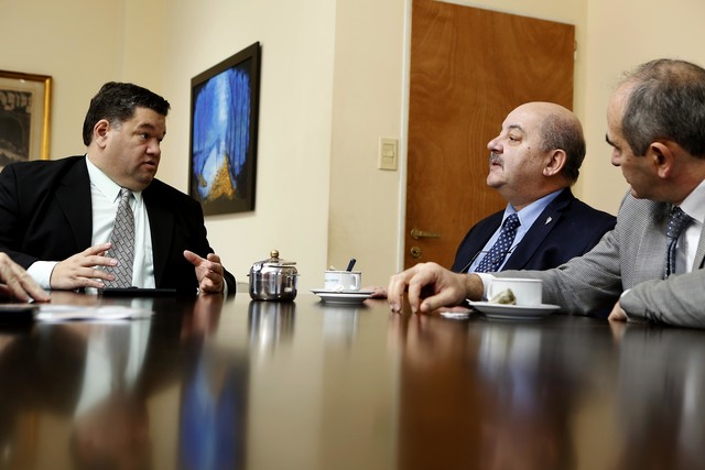 Tauber con el intendente Nedela Tauber con el intendente Nedela