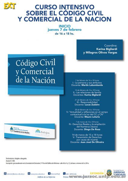 Curso intensivo sobre el Código Civil y Comercial 2019