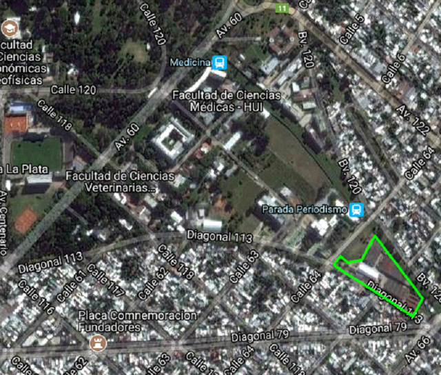 Imagen satelital del predio del futuro Centro de estudios del Agua Imagen satelital del predio del futuro Centro de estudios del Agua