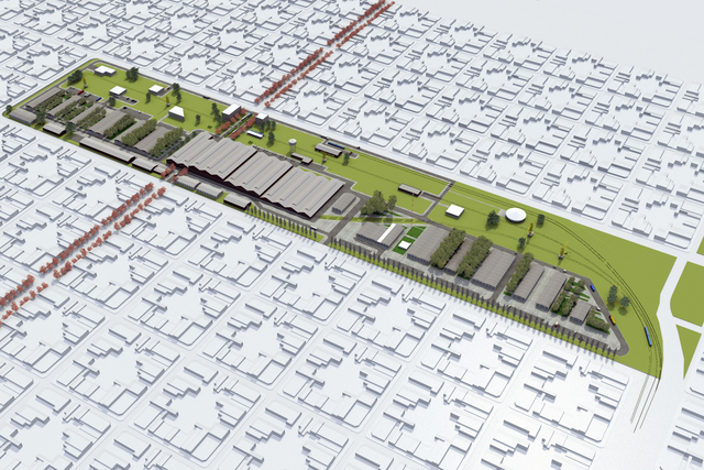 Maqueta virtual. Vista del Polo Científico Tecnológico (imagen Sec de Planeamiento, Obras y Servicios UNLP) Maqueta virtual. Vista del Polo Científico Tecnológico (imagen Sec de Planeamiento, Obras y Servicios UNLP)