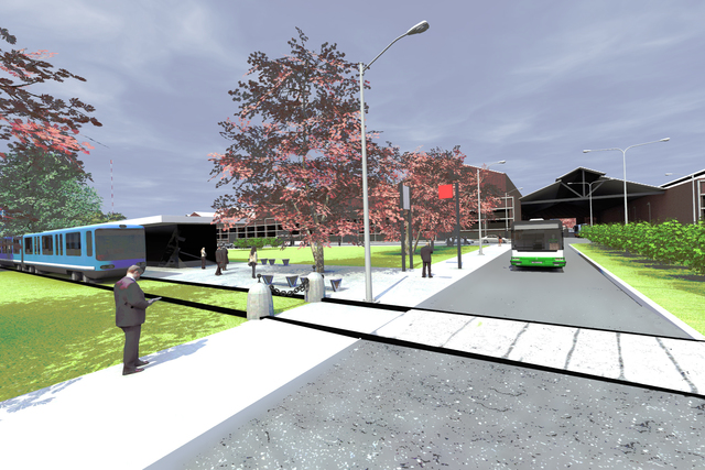 Maqueta virtual. Vista del Polo Científico Tecnológico (imagen: Sec de Planeamiento, Obras y Servicios UNLP) Maqueta virtual. Vista del Polo Científico Tecnológico (imagen: Sec de Planeamiento, Obras y Servicios UNLP)
