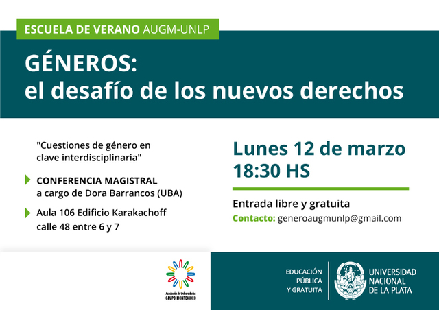 Conferencia Magistral de Dora Barrancos Conferencia Magistral de Dora Barrancos