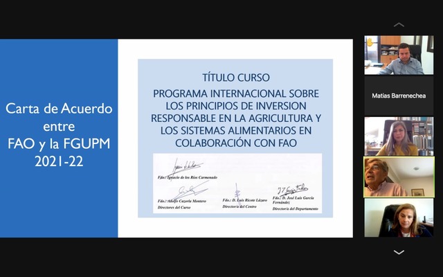La UNLP presente en la renovación de la carta acuerdo entre FAO y Universidad Politécnica de Madrid
