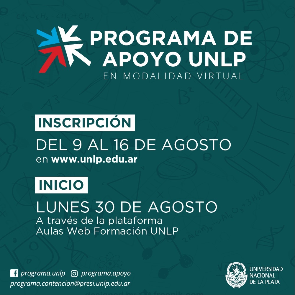 Inscripción al Programa de Apoyo para el ingreso a la UNLP 