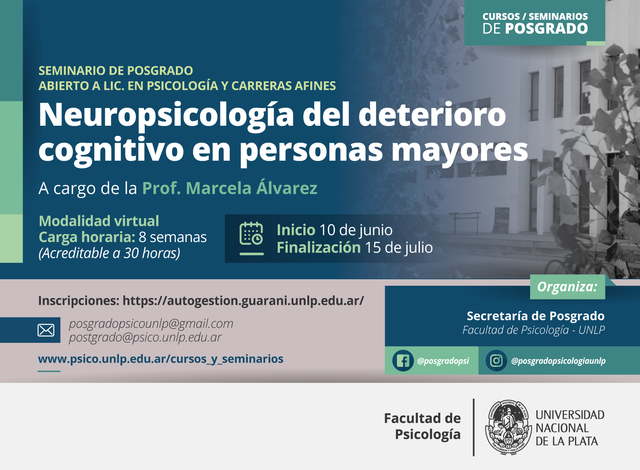 Nuevos seminarios de posgrado en Psicología Nuevos seminarios de posgrado en Psicología