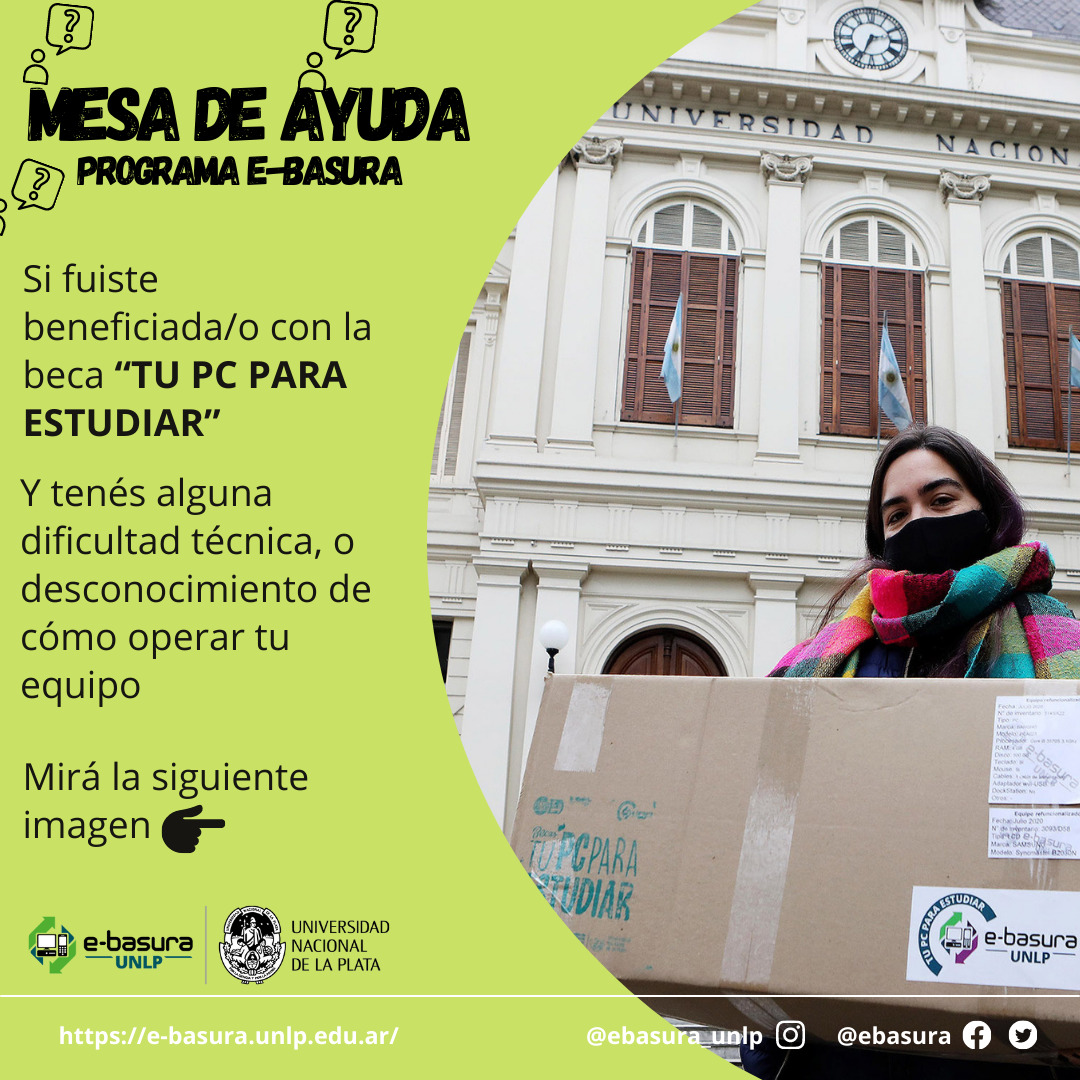 Mesa de ayuda para los beneficiarios de la Beca TU PC para estudiar Mesa de ayuda para los beneficiarios de la Beca TU PC para estudiar