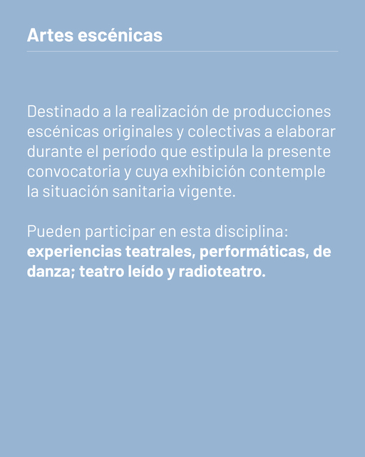 Convocatoria a participar del Programa de Apoyo a la Realización Artística y Cultural Convocatoria a participar del Programa de Apoyo a la Realización Artística y Cultural