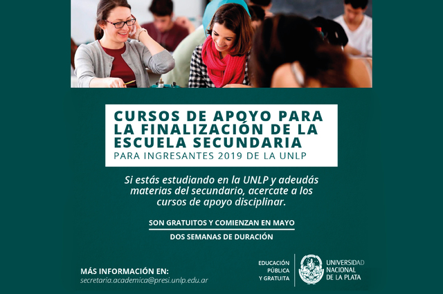 Comienzan los cursos para ingresantes que adeudan materias del secundario Comienzan los cursos para ingresantes que adeudan materias del secundario