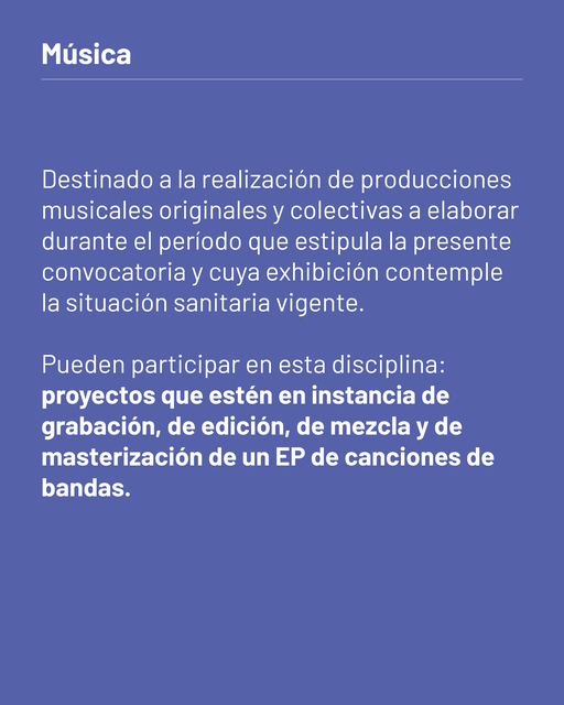 Convocatoria a participar del Programa de Apoyo a la Realización Artística y Cultural Convocatoria a participar del Programa de Apoyo a la Realización Artística y Cultural