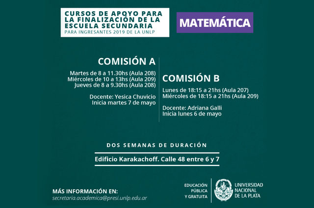 Comienzan los cursos para ingresantes que adeudan materias del secundario Comienzan los cursos para ingresantes que adeudan materias del secundario