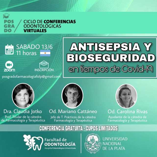 Continúan las conferencias online de la Facultad de Odontología Continúan las conferencias online de la Facultad de Odontología