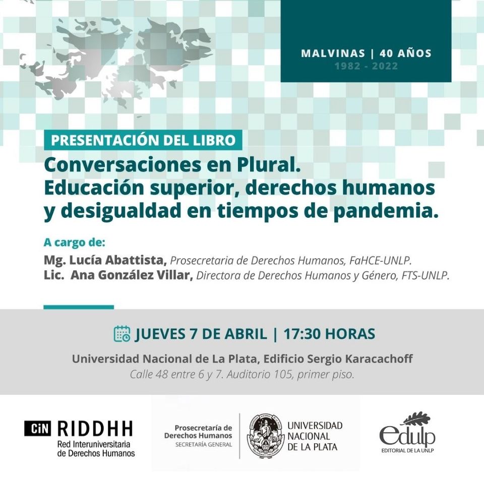 Presentación del libro "Conversaciones en plural. “Educación Superior, Derechos Humanos y Desigualdad en tiempos de Pandemia”