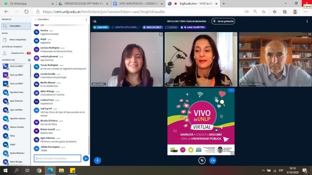 Más de 900 estudiantes secundarios comenzaron la experiencia “Vivo la UNLP” virtual Más de 900 estudiantes secundarios comenzaron la experiencia “Vivo la UNLP” virtual