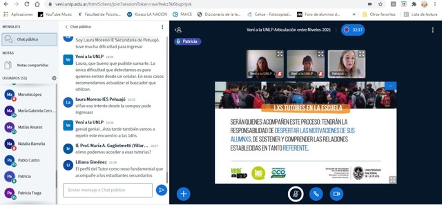 El programa Vení a la UNLP presentó su proyecto de articulación con escuelas bonaerenses El programa Vení a la UNLP presentó su proyecto de articulación con escuelas bonaerenses
