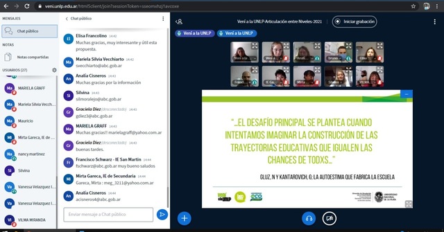 El programa Vení a la UNLP presentó su proyecto de articulación con escuelas bonaerenses El programa Vení a la UNLP presentó su proyecto de articulación con escuelas bonaerenses
