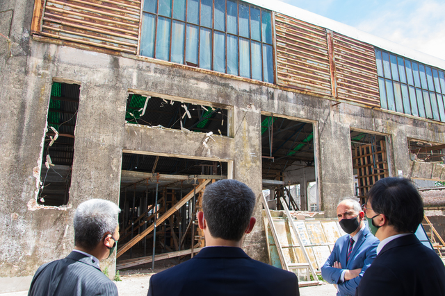 La delegación japonesa recorrió el predio donde se construye el CIB La delegación japonesa recorrió el predio donde se construye el CIB