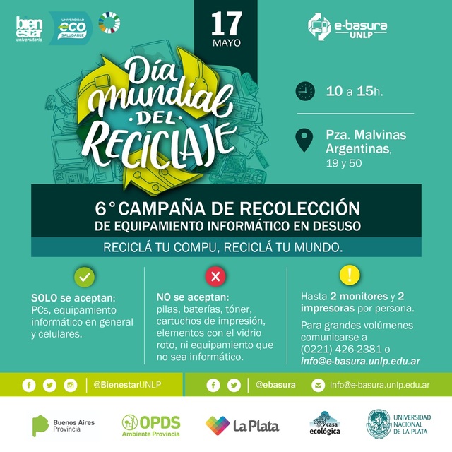 La UNLP presente en el Día Mundial del Reciclaje La UNLP presente en el Día Mundial del Reciclaje