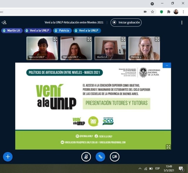Más de 500 escuelas de toda la provincia implementarán el Proyecto de Articulación “Vení a la UNLP”