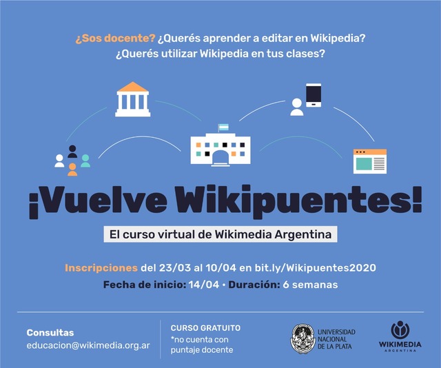 Wikipuentes: curso para que los docentes aprovechen Wikipedia en el aula Wikipuentes: curso para que los docentes aprovechen Wikipedia en el aula