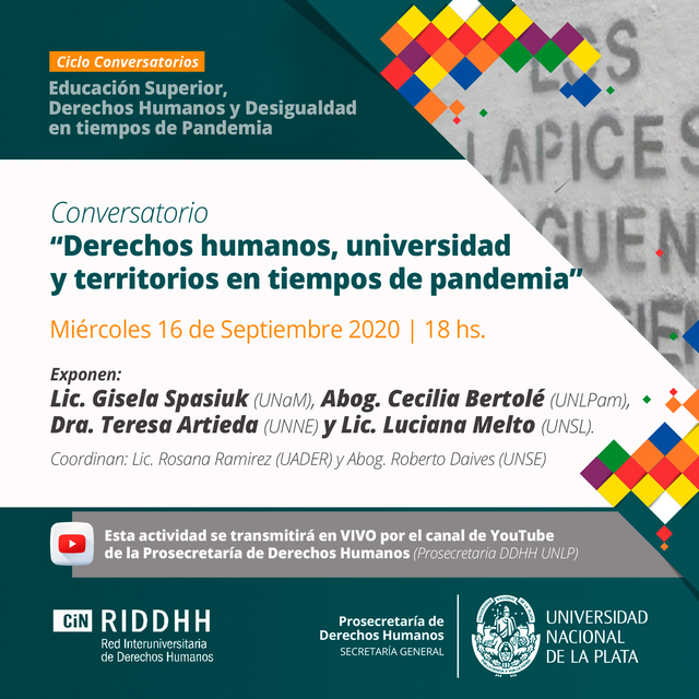 Ciclo de Conversatorios "Educación Superior, Derechos Humanos y Desigualdad en tiempos de Pandemia"