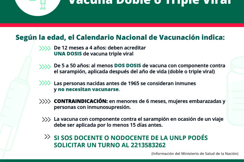 Brote de Sarampión: Vacuna doble o triple viral