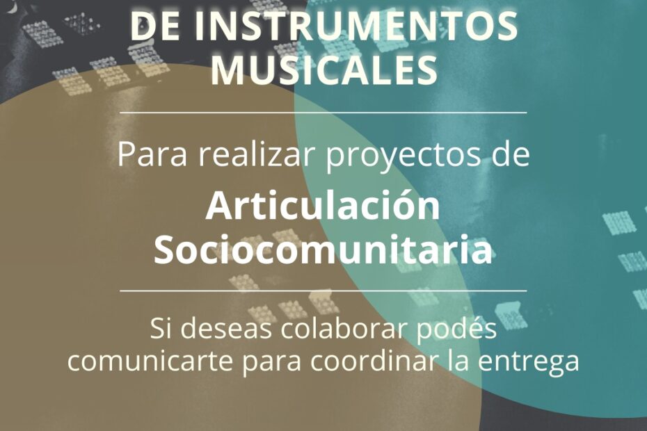 Cátedra Libre Musicoterapia (CLM): campaña de donación de instrumentos musicales