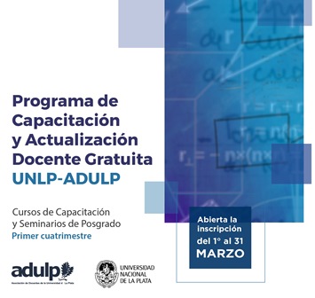Abre la inscripción a los cursos del primer cuatrimestre del Programa UNLP-Adulp