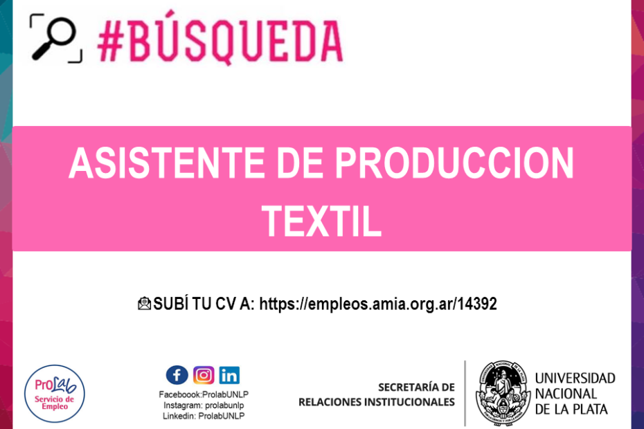 ASISTENTE DE PRODUCCION TEXTIL