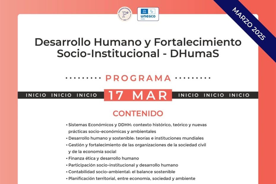 Posgrado en “Desarrollo Humano y Fortalecimiento Socio-Institucional” – DHumaS