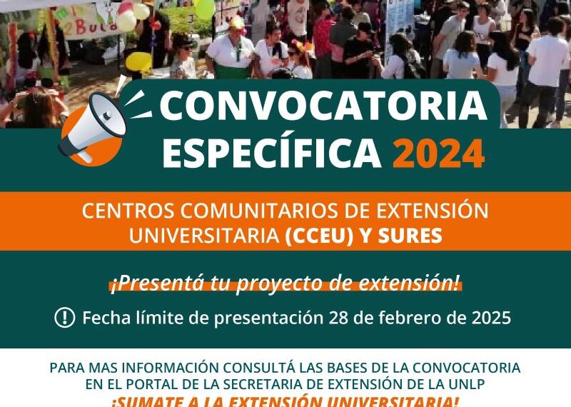 Apertura de la Convocatoria Específica 2024 para Centros Comunitarios de Extensión Universitaria