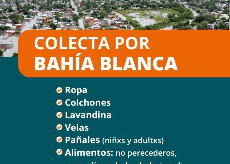 Colecta por Bahía Blanca en la UNLP