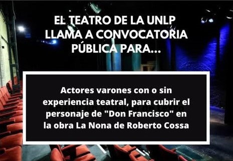 Casting público en el teatro de la UNLP