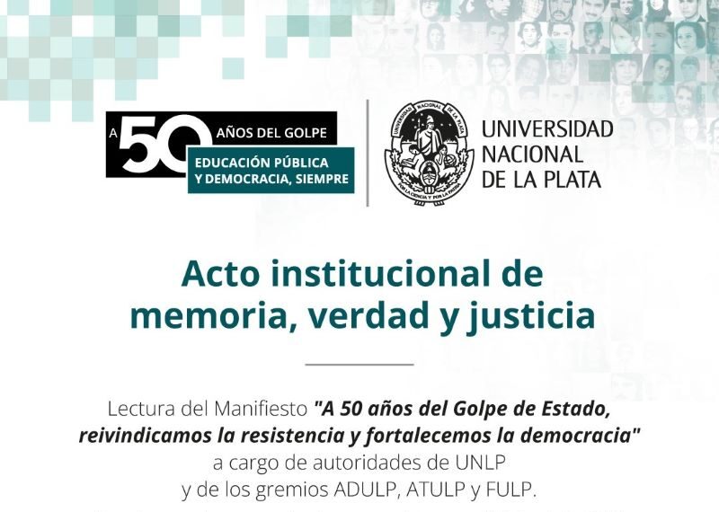 Acto institucional a 50 años de la última dictadura cívico-militar