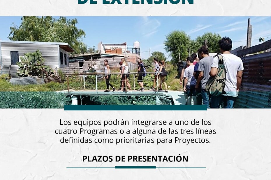 Abrió la convocatoria 2027 para proyectos y programas de extensión